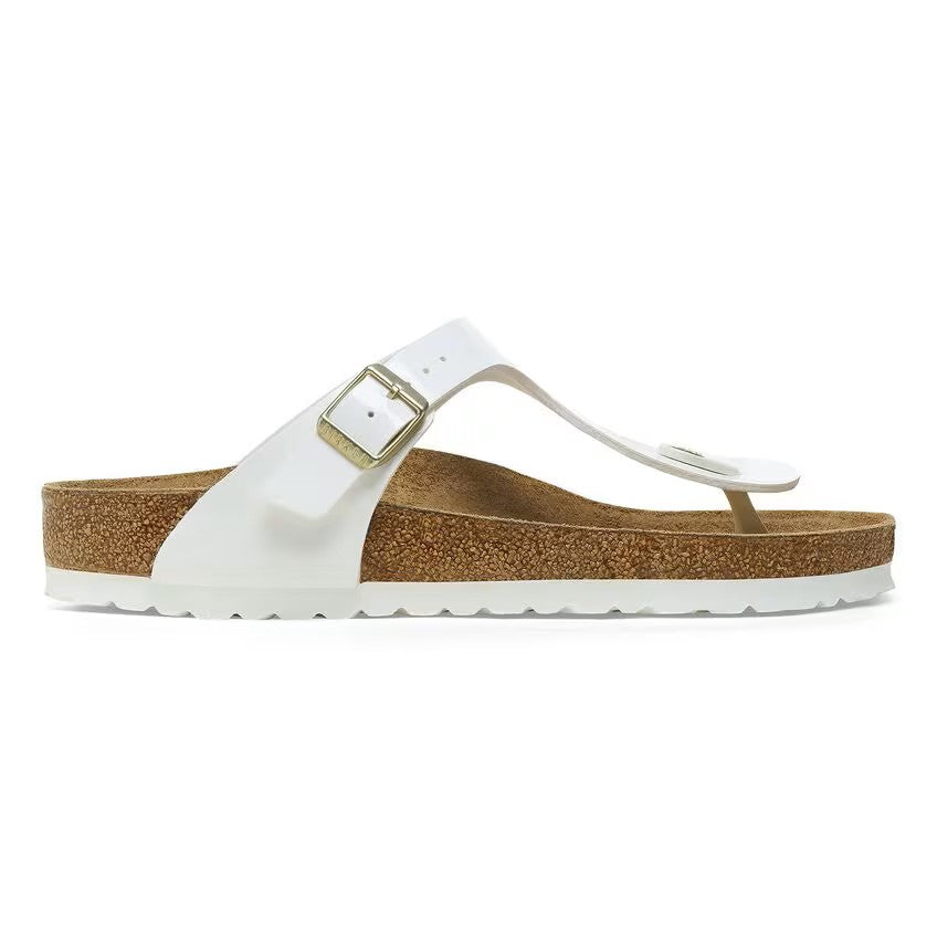 Birkenstock Gizeh Patent Sandals White Regular Fit