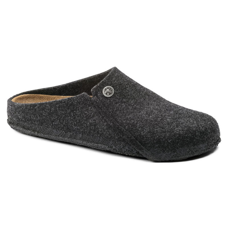 Birkenstock Zermatt Cork Latex Footbed Slippers Dark Anthracite Grey Regular Fit