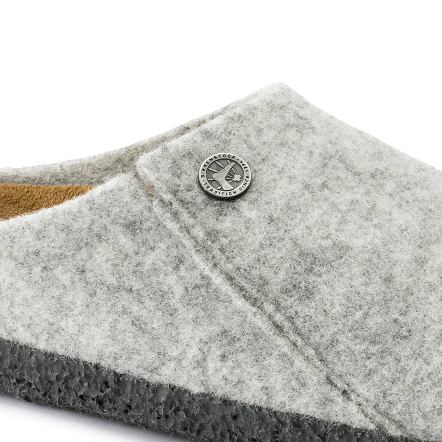 Birkenstock Zermatt Cork Latex Footbed Slippers Light Grey Regular Fit