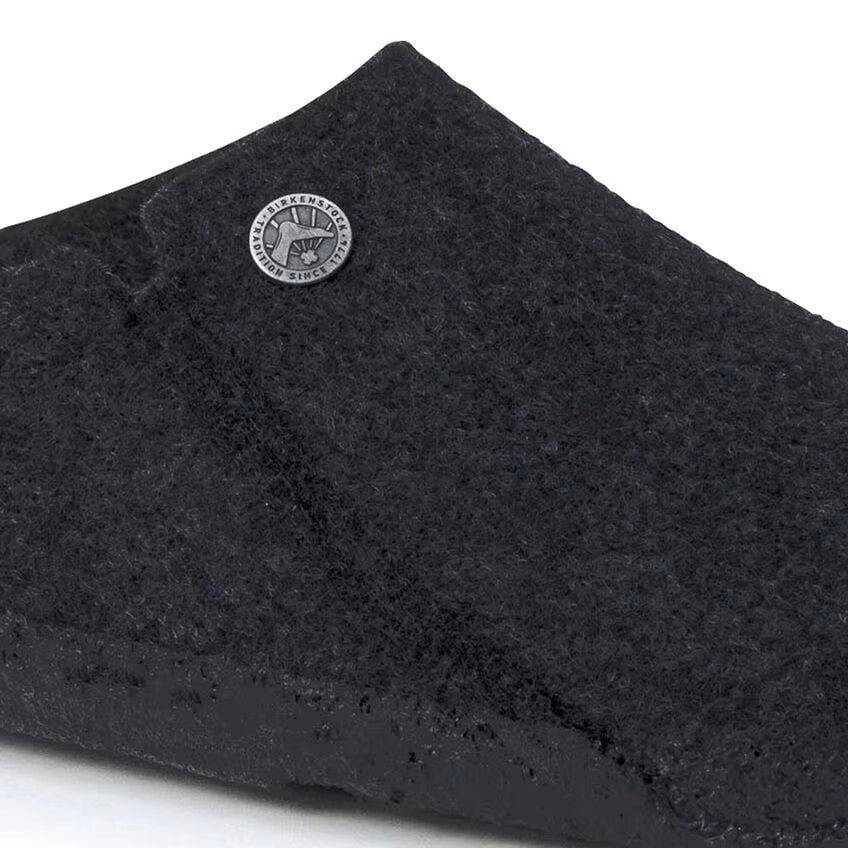 Birkenstock Zermatt Shearling Felt Slippers Dark Anthracite Grey Regular Fit