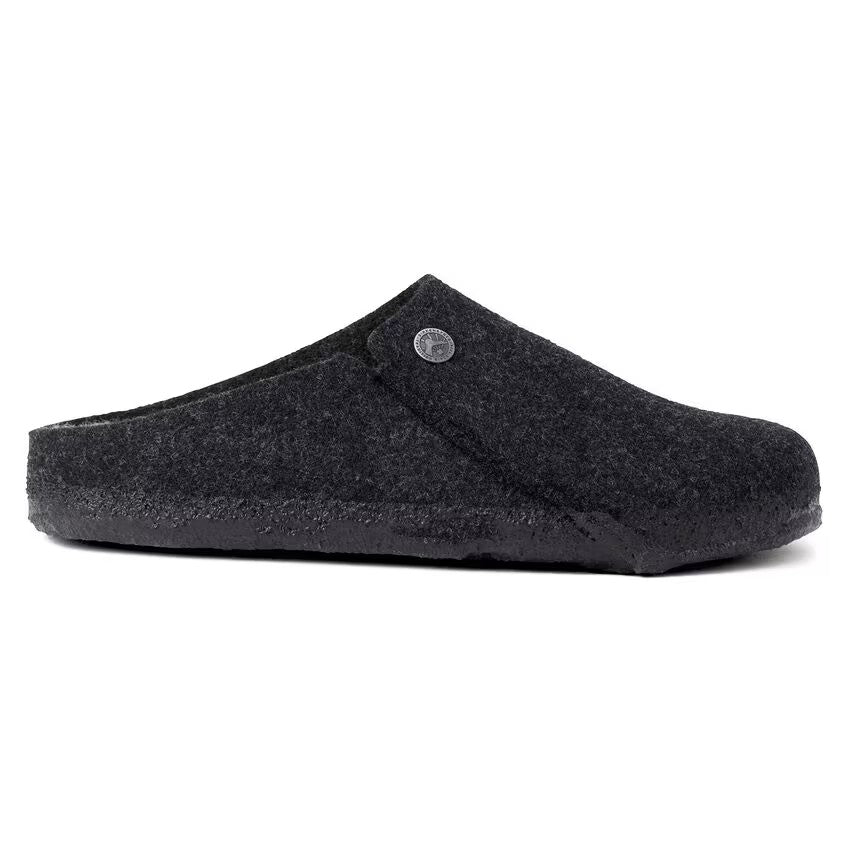 Birkenstock Zermatt Shearling Felt Slippers Dark Anthracite Grey Regular Fit