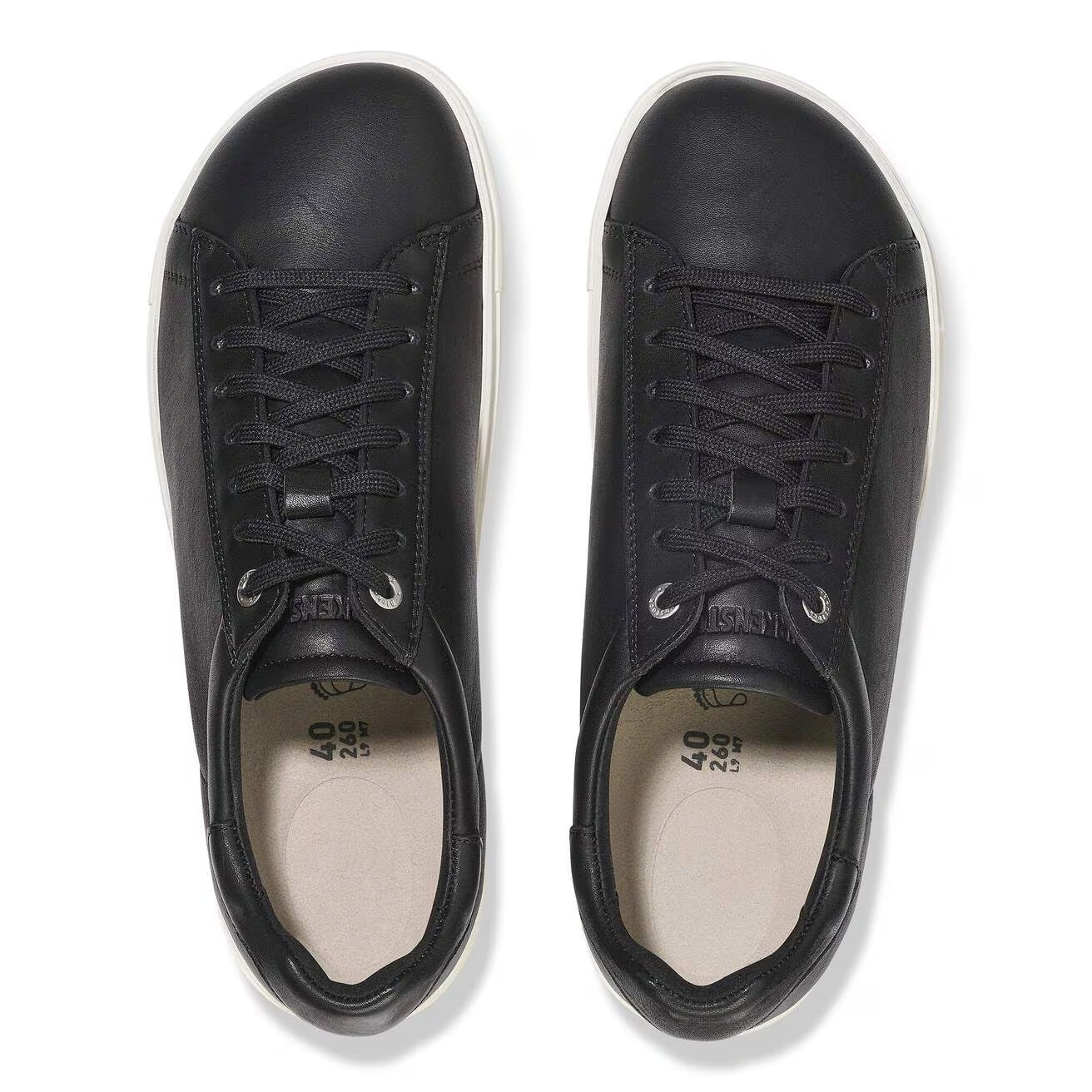 Birkenstock Bend Low Natural Leather Trainer Style Black Regular Fit