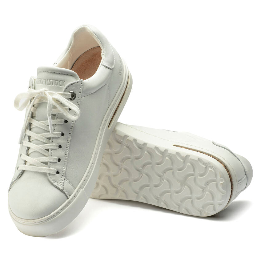 Birkenstock Bend Low Natural Leather Trainer Style White Narrow Fit
