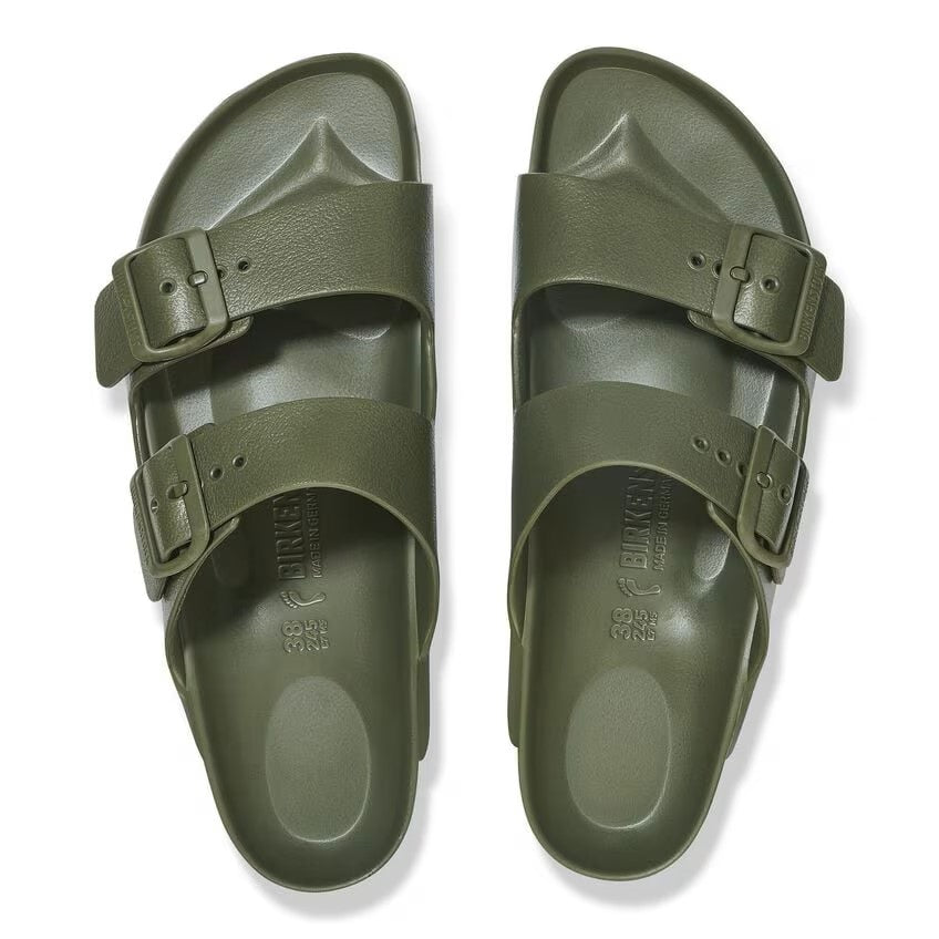 Birkenstock Arizona EVA Sandals Khaki Green Narrow Fit