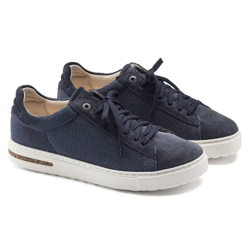 Birkenstock Bend Canvas Suede and Textile Trainers Regular Width Midnight Blue