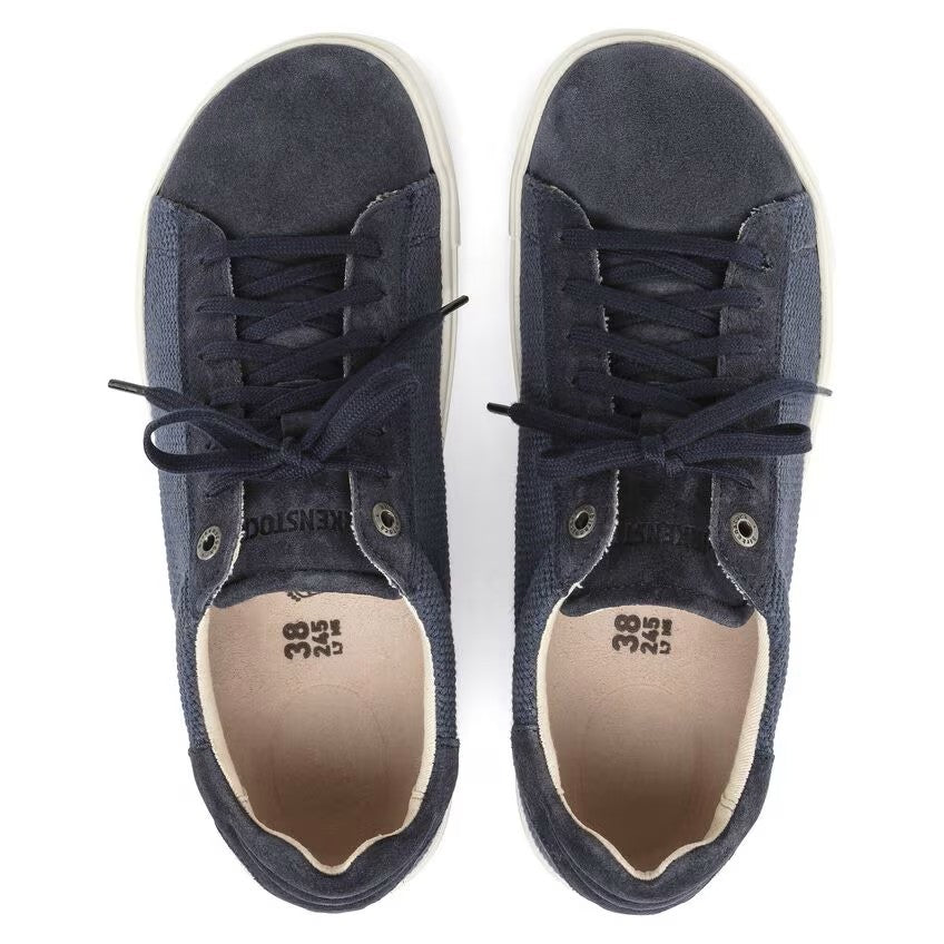 Birkenstock Bend Canvas Suede and Textile Trainers Regular Width Midnight Blue