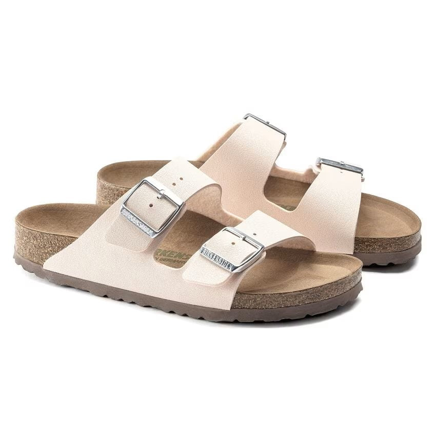Birkenstock Arizona Vegan Birko-Flor Nubuck Sandals Light Rose Regular Fit