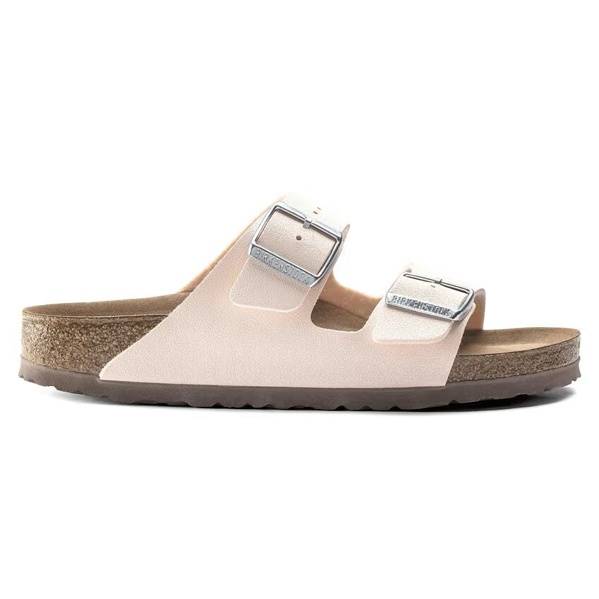 Birkenstock Arizona Vegan Birko-Flor Nubuck Sandals Light Rose Regular Fit