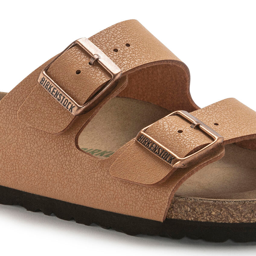 Birkenstock Arizona Two-Strap Birko-Flor Sandals Vegan Pecan Narrow Fit
