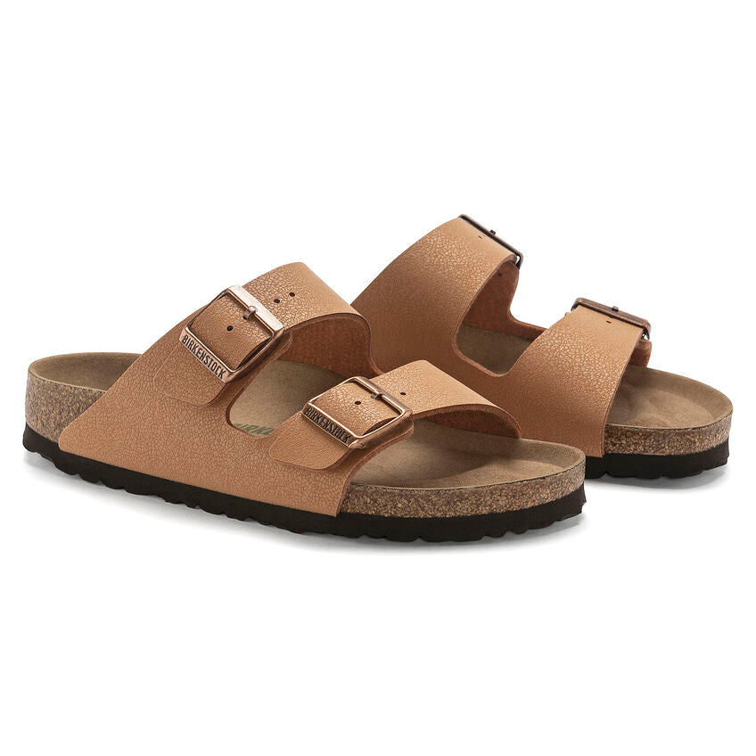 Birkenstock Arizona Two-Strap Birko-Flor Sandals Vegan Pecan Narrow Fit