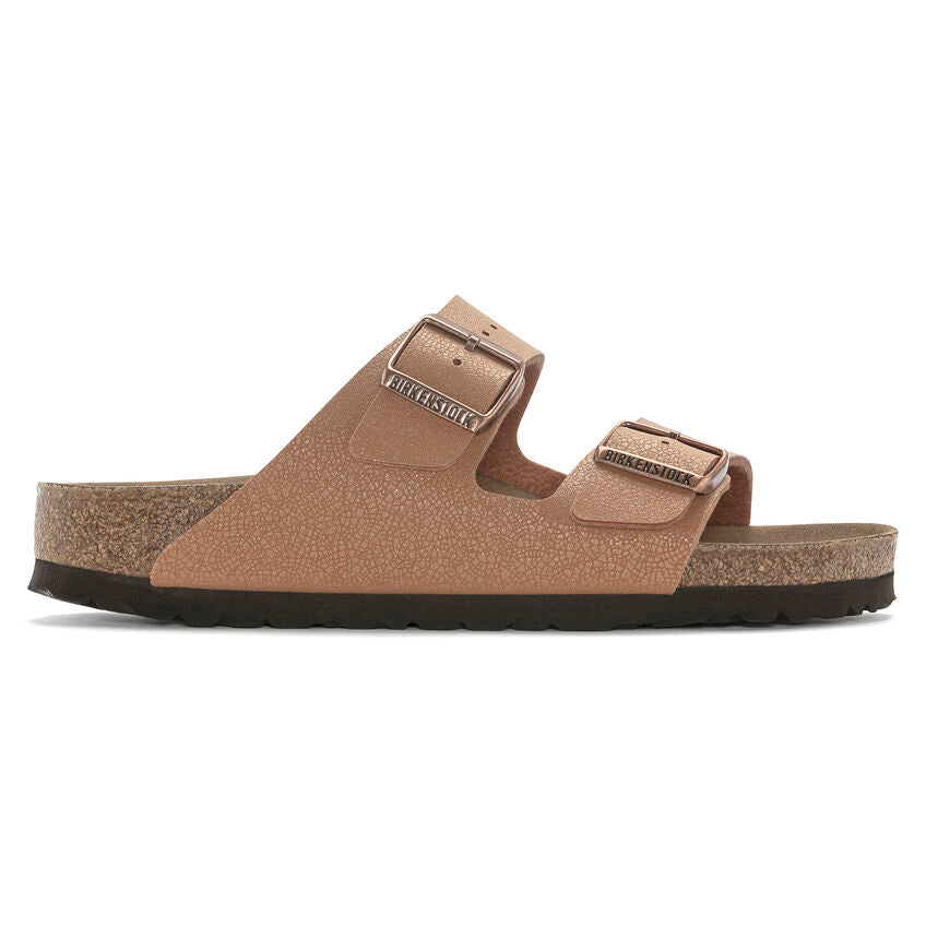 Birkenstock Arizona Two-Strap Birko-Flor Sandals Vegan Pecan Narrow Fit