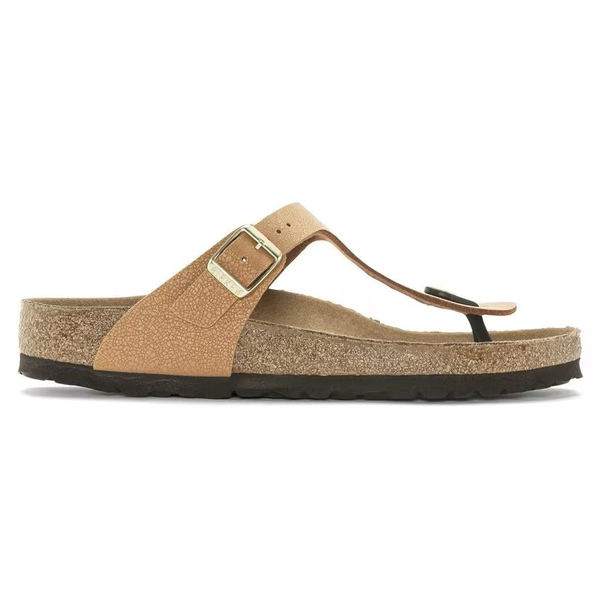 Birkenstock Gizeh Sandals Vegan Birko-Flor Birkibuc Pecan Brown Regular Fit