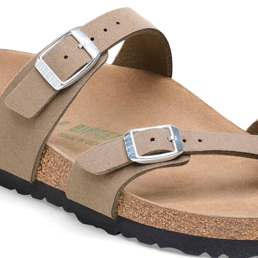 Birkenstock Mayari Soft Vegan Sandals Grey Brown Taupe Narrow Fit