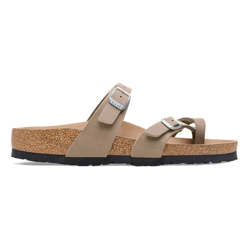 Birkenstock Mayari Soft Vegan Sandals Grey Brown Taupe Narrow Fit
