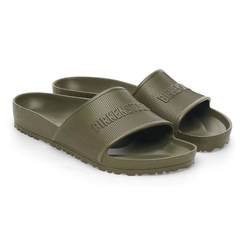 Birkenstock Barbados EVA Slide On Sandals Khaki Green Regular Fit