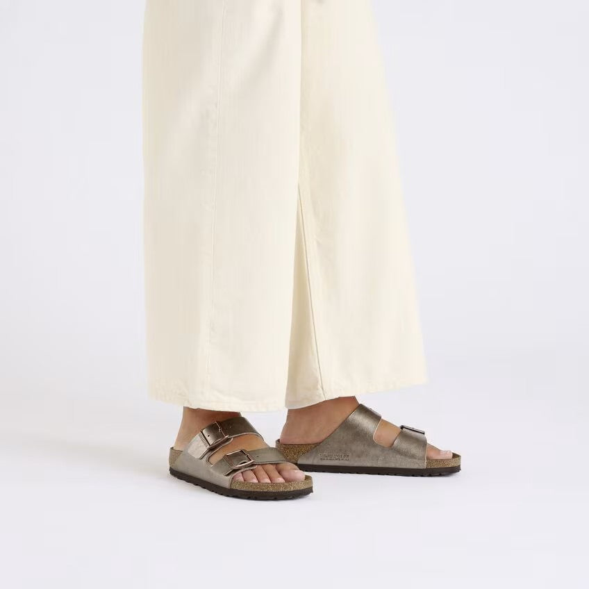 Birkenstock Arizona Two-Strap Birko-Flor Sandals Graceful Taupe Regular Fit