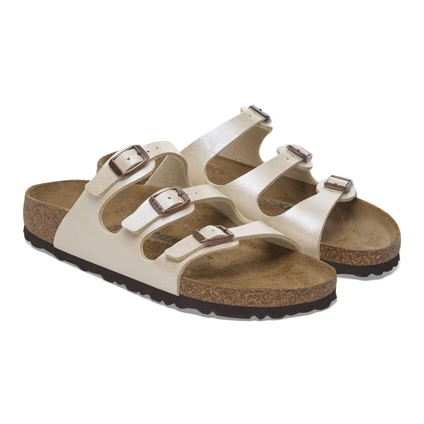 Birkenstock Florida Birko-Flor Sandals Graceful Pearl White Regular Fit