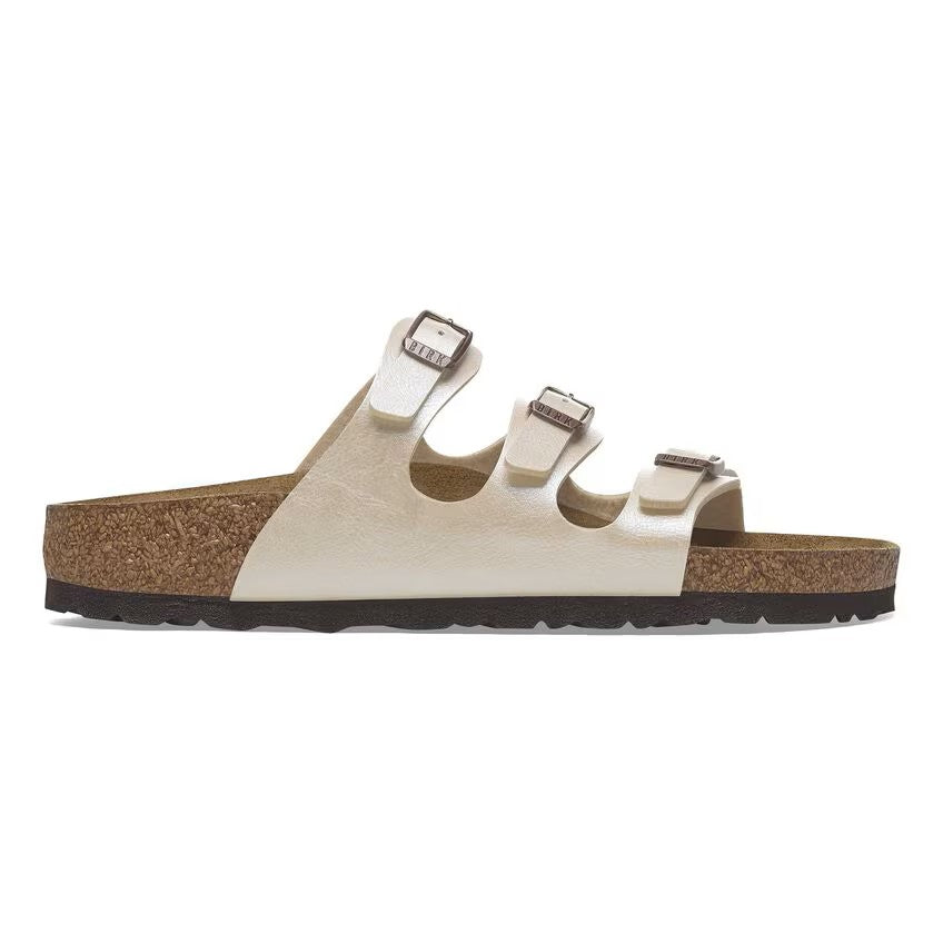 Birkenstock Florida Birko-Flor Sandals Graceful Pearl White Regular Fit