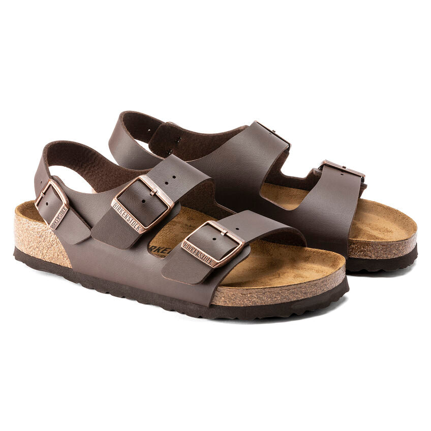 Birkenstock Milano Birko-Flor Sandals Dark Brown Narrow Fit