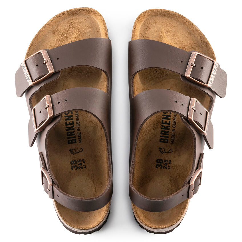 Birkenstock Milano Birko-Flor Sandals Dark Brown Narrow Fit