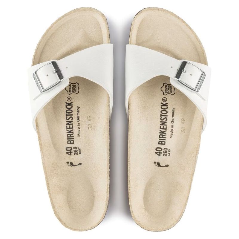 Birkenstock Madrid Birko-Flor White Narrow Fit