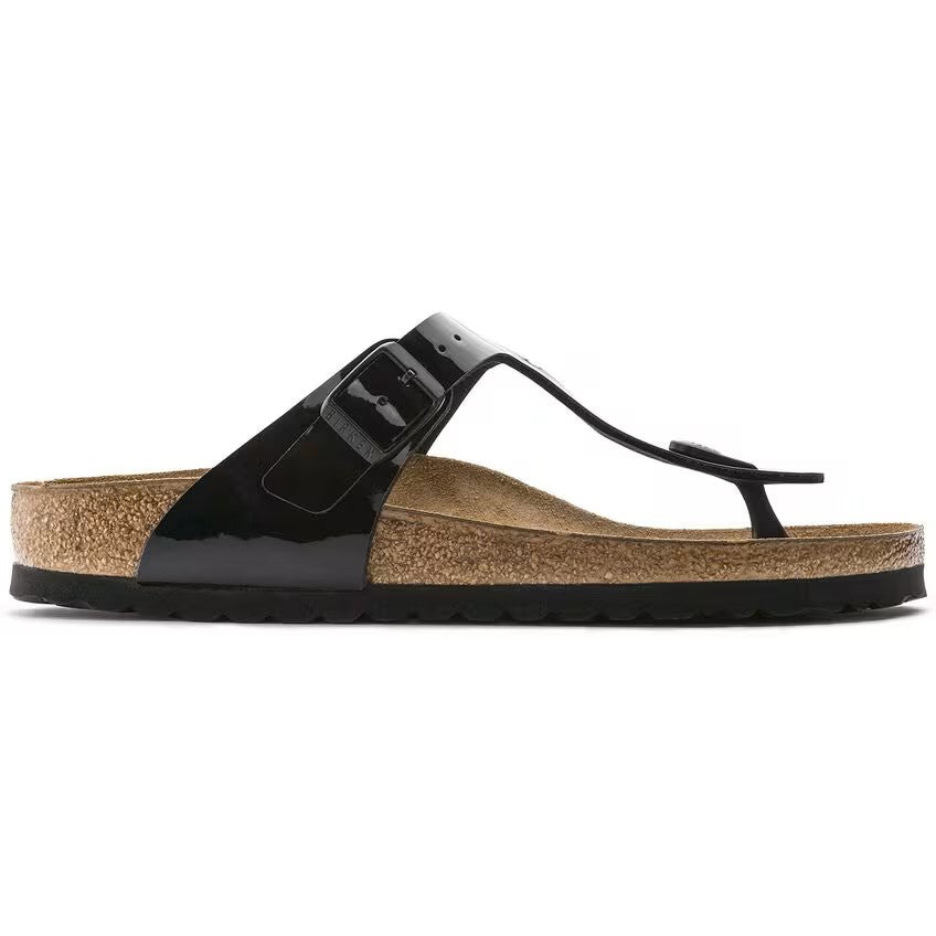 Birkenstock Gizeh Patent Sandals Black Regular Fit