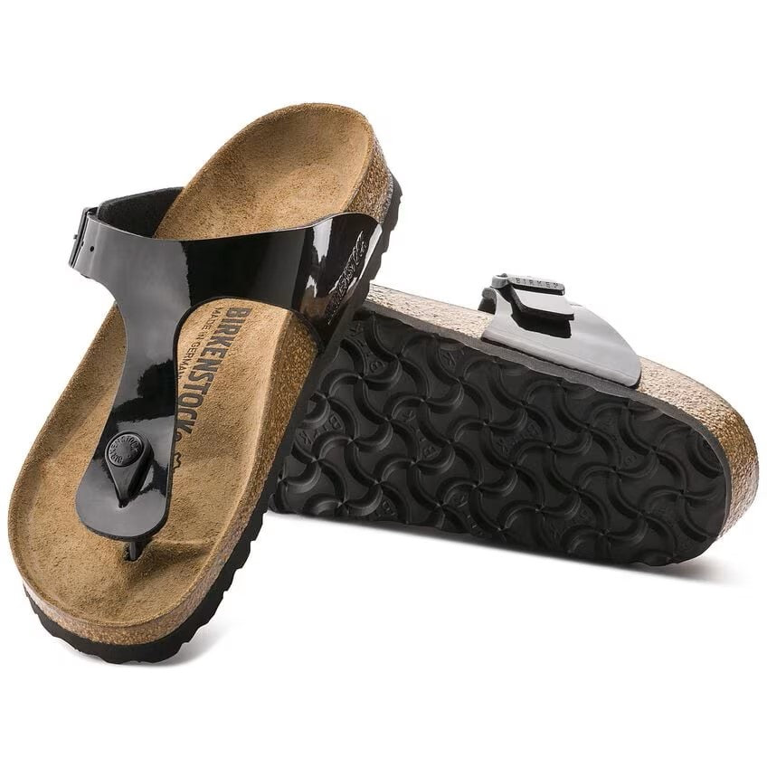 Birkenstock Gizeh Patent Sandals Black Regular Fit