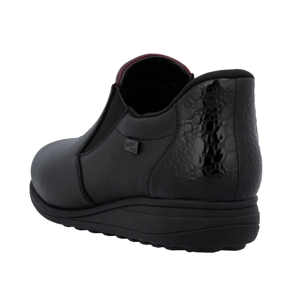 Womens Rieker Slip-On Extra Wide Shoes Black