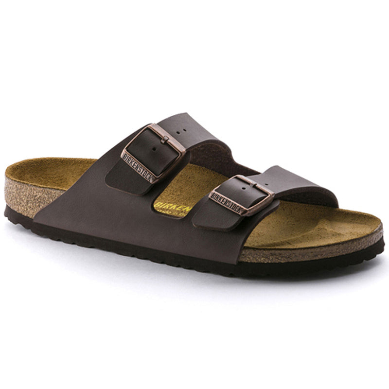 Birkenstock Arizona Two-Strap Birko-Flor Sandals Dark Brown Narrow Fit