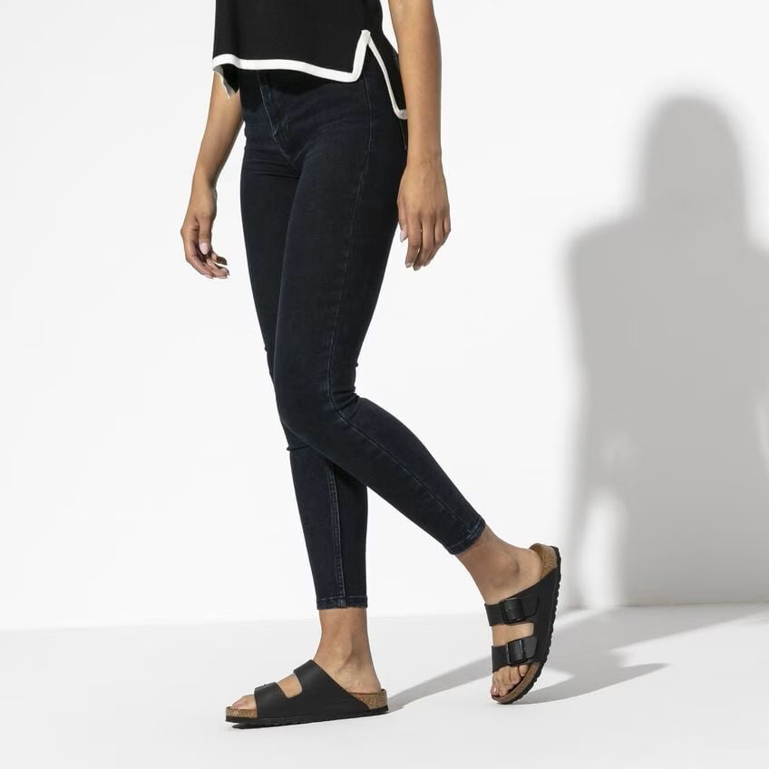 Birkenstock Arizona Two-Strap Birko-Flor Sandals Black Regular Fit