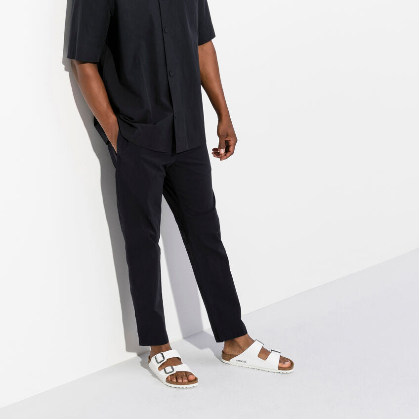 Birkenstock Arizona Two-Strap Birko-Flor Sandals White Narrow Fit