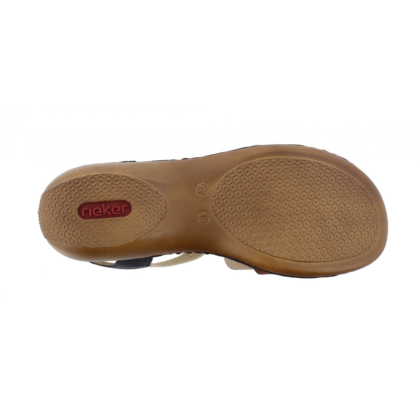 Womens Rieker Elasticated Sandals Blue Combination