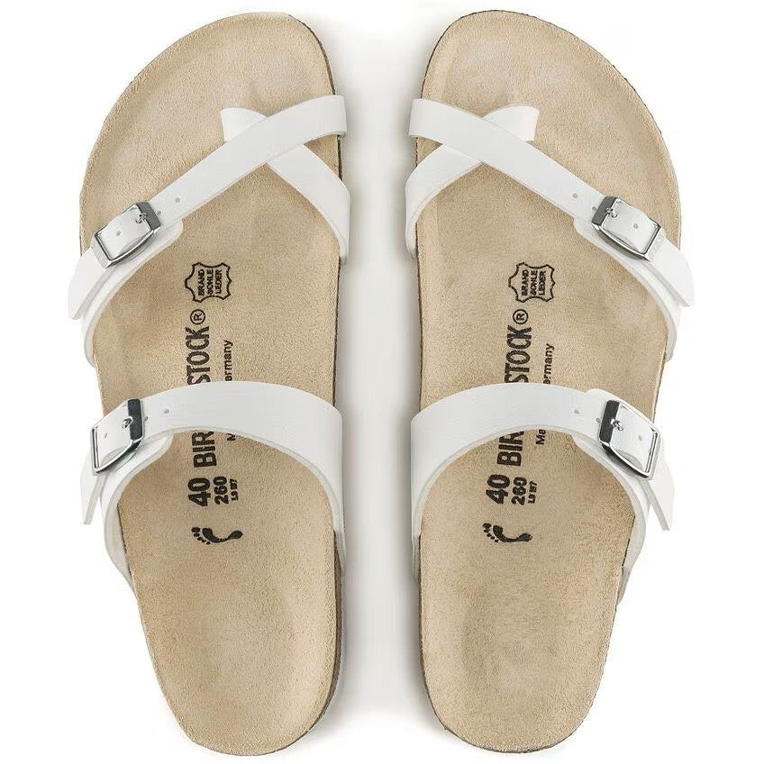 Birkenstock Mayari Birko-Flor Sandals White Narrow Fit