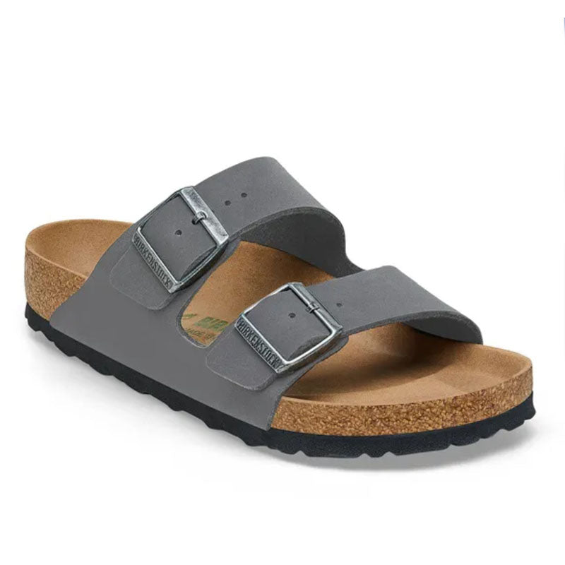 Birkenstock Arizona Birko-Flor Vegan Nubuck Sandals Concrete Grey Regular Fit