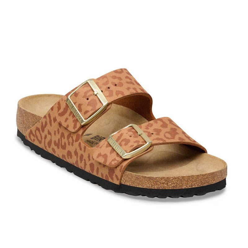 Birkenstock Arizona Synthetics Women Sandals Leo Pecan Regular Fit