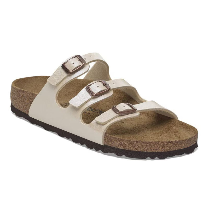 Birkenstock Florida Birko-Flor Sandals Graceful Pearl White Regular Fit