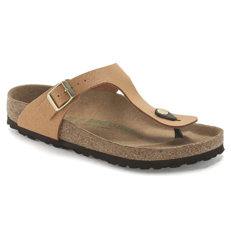 Birkenstock Gizeh Sandals Vegan Birko-Flor Birkibuc Pecan Brown Regular Fit