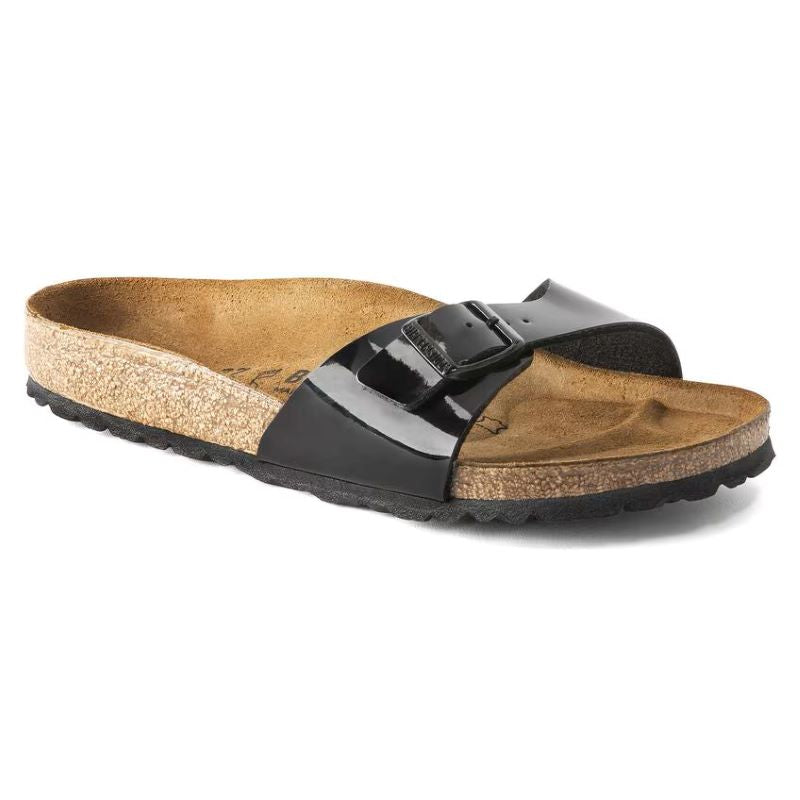 Birkenstock Madrid Birko-Flor Sandals Patent Black Regular Fit
