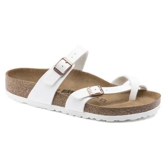 Birkenstock Mayari Birko-Flor Sandals Regular Width White brookfield comfort
