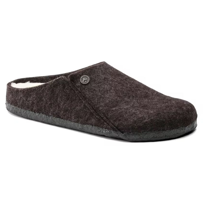 Birkenstock Zermatt Shearling Felt Slippers Mocha Brown Regular Fit