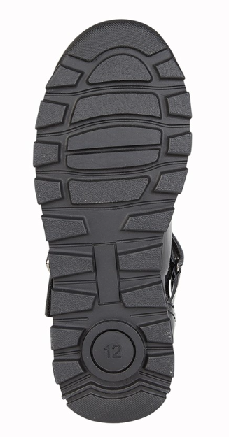 Kids Roamers School Touch Fastening Shoes Black