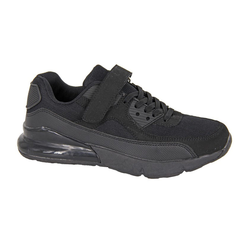 Kids Rdek EAGLE Touch Fastening Elastic Lace Trainers Black