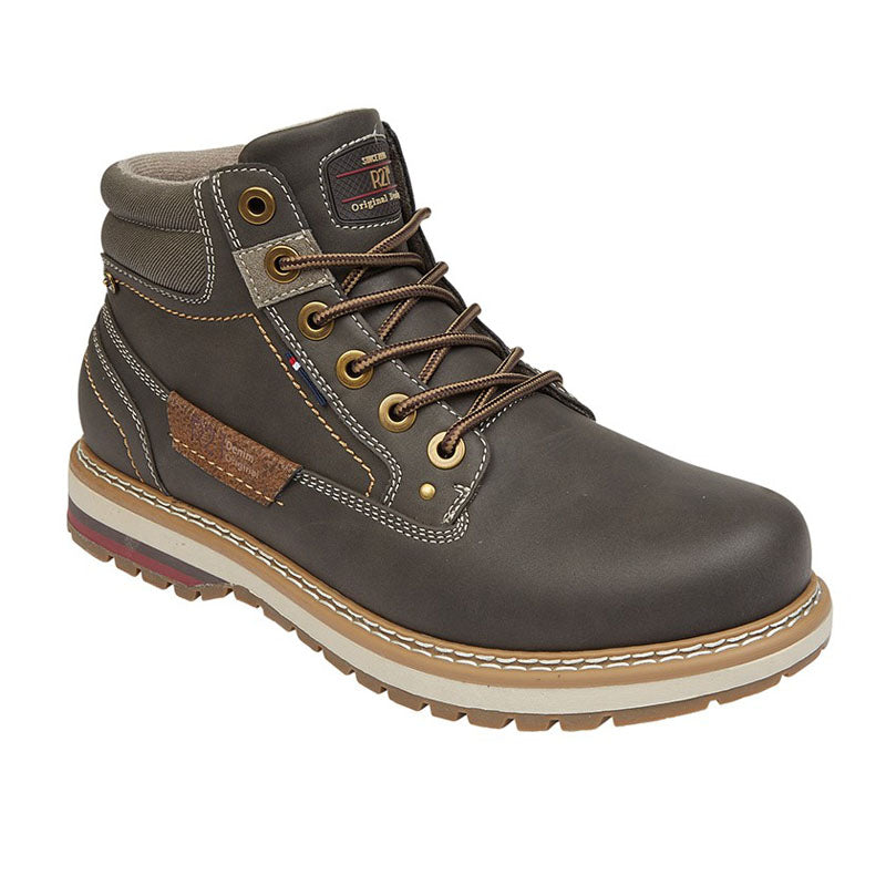 Mens R21 Imitation Nubuck Ankle Boots Brown brookfield comfort