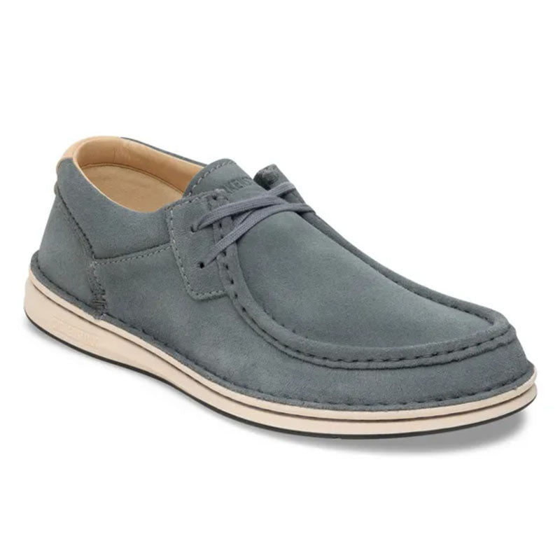 Mens Birkenstock Pasadena Suede Leather Shoes Grey Regular Fit brookfield comfort