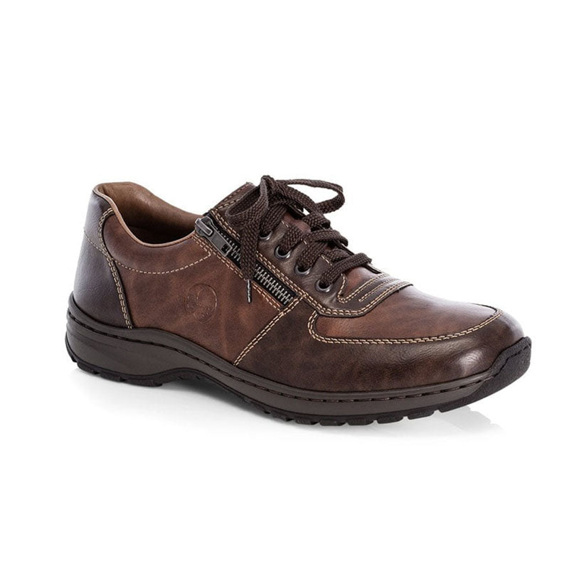 Mens Rieker Zip Shoes Brown brookfield comfort