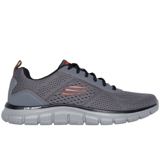 Mens Skechers Track Leshur Memory Foam Trainers Grey