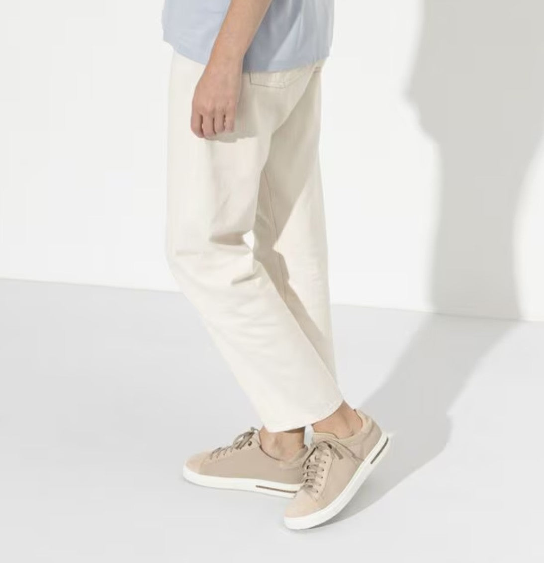 Birkenstock Bend Low Canvas Suede Trainer Style Sandcastle Regular Fit