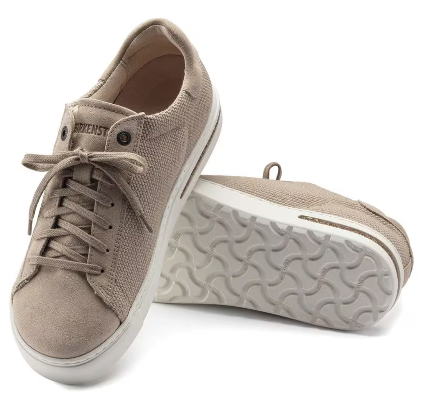 Birkenstock Bend Low Canvas Suede Trainer Style Sandcastle Regular Fit