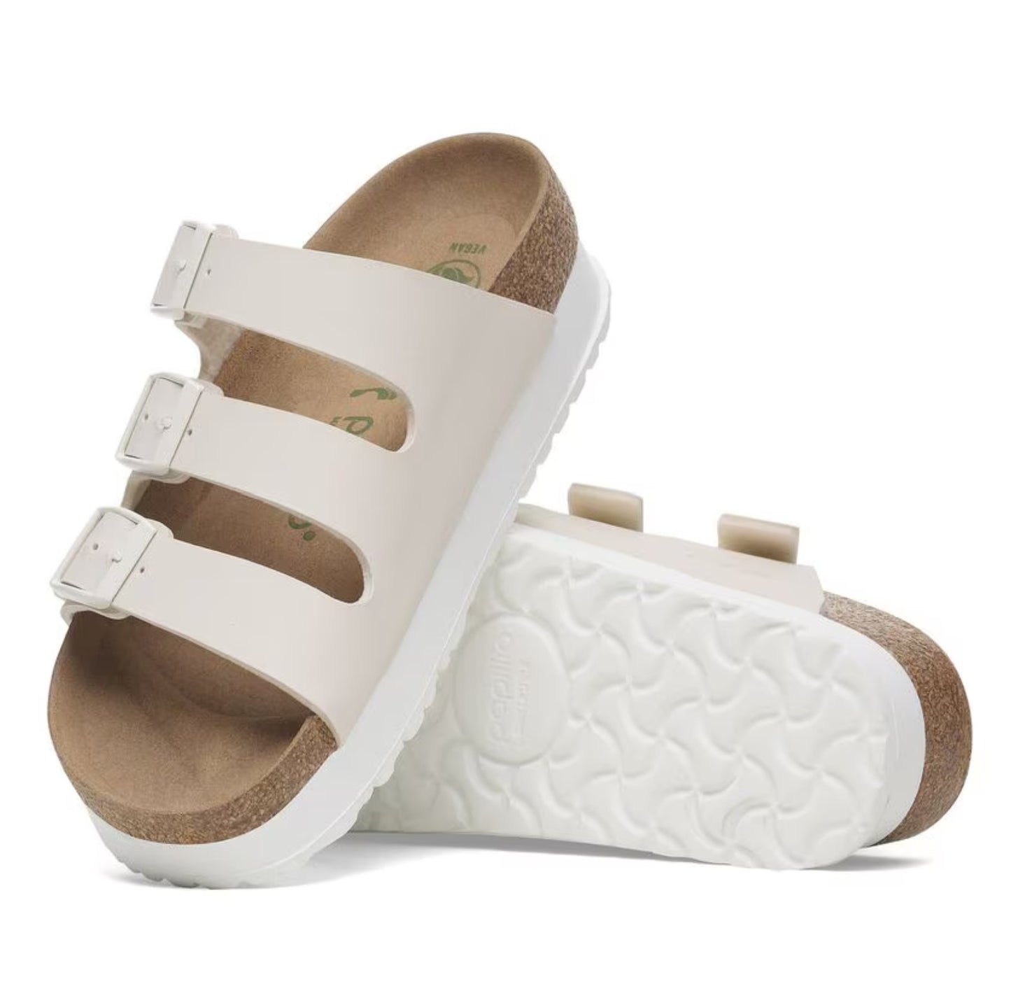 Birkenstock Florida Papillio Sandals EggShell White Narrow Fit