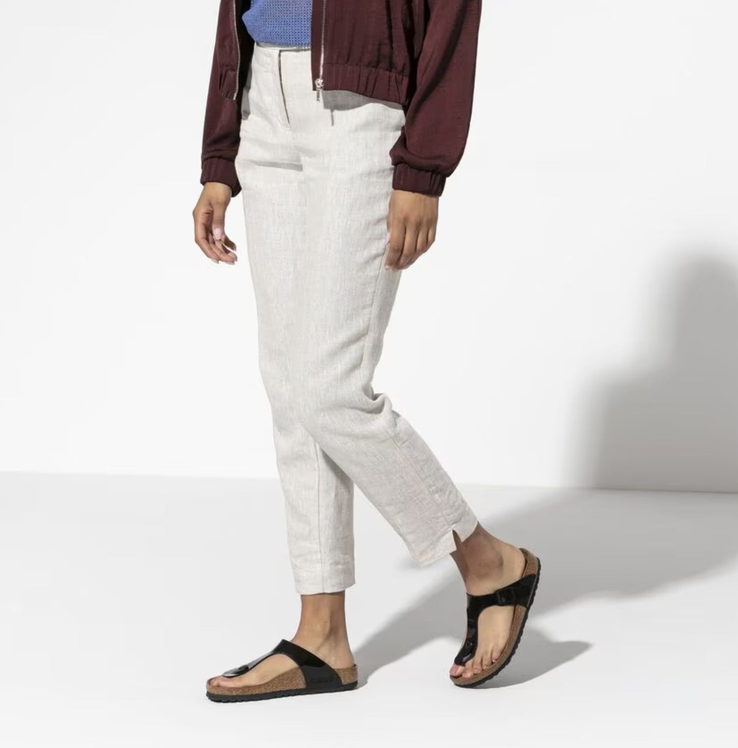Birkenstock Gizeh Sandals Black Patent Narrow Fit